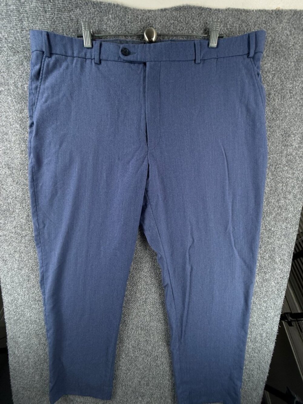 BALLIN Wool Cashmere Pants Blue Soft Size 42 Men Slacks Comfort EZE ACTL 42X31.5